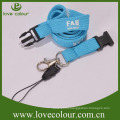 Blue security badge lanyard with mobile phone loop